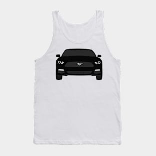 Ford Mustang Front End Shadow Black Tank Top